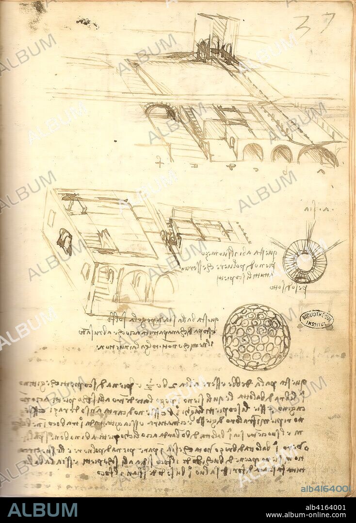 LEONARDO DA VINCI. Manuscrito de Francia. B 37.