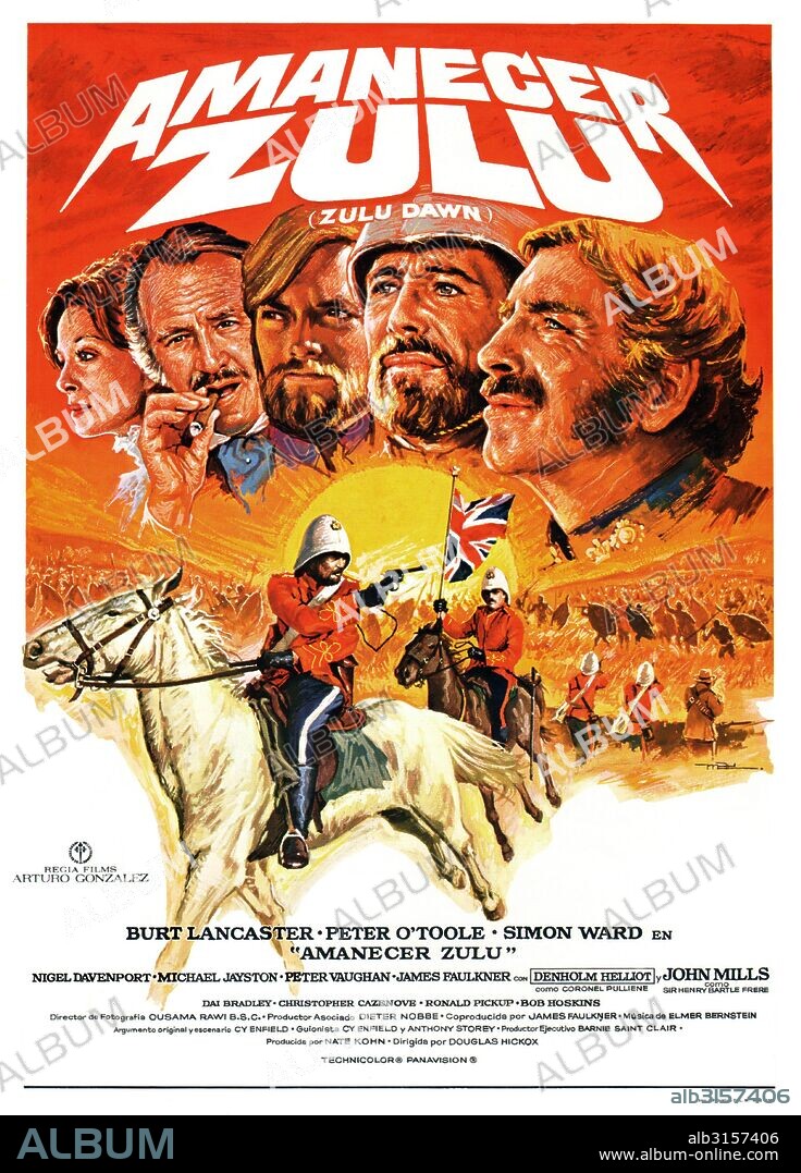 Poster de AMANECER ZULÚ, 1979 (ZULU DAWN), dirigida por DOUGLAS HICKOX. Copyright SAMARKAND-LAMITAS/WB.