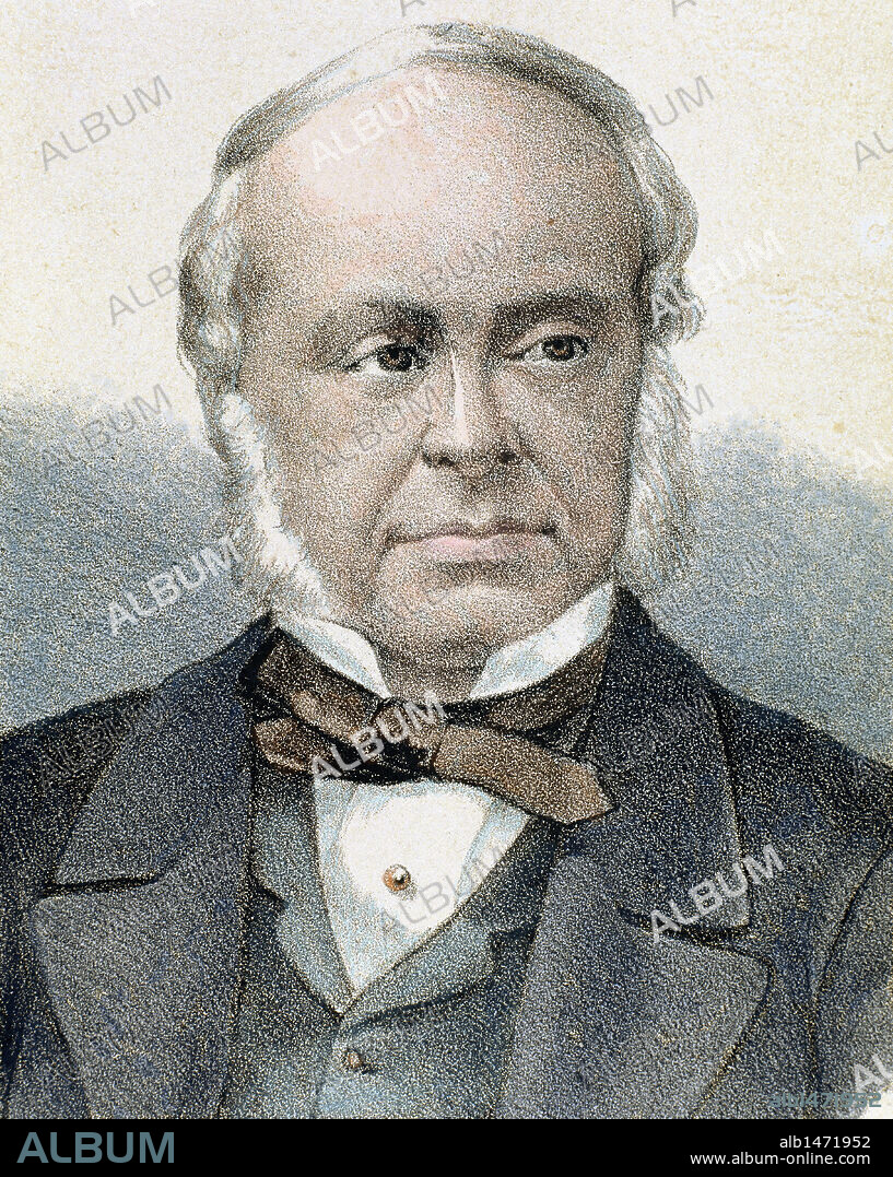 GLADSTONE, William Ewart (Liverpool,1809-Hawarden 1898). Estadista británico. Diputado conservador (1832), pasó al Partido Liberal (1852) y fue ministro de Hacienda (1852-1855 y 1859-1866). Lider del partido rivalizó con Disraeli y cuatro veces primer ministro. Propugnó el libre cambio, la reforma electoral y la autonomía de Irlanda. Grabado.