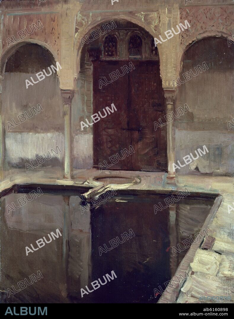JOAQUIN SOROLLA. PATIO DE LOS ARRAYANES - GRANADA - 1910.