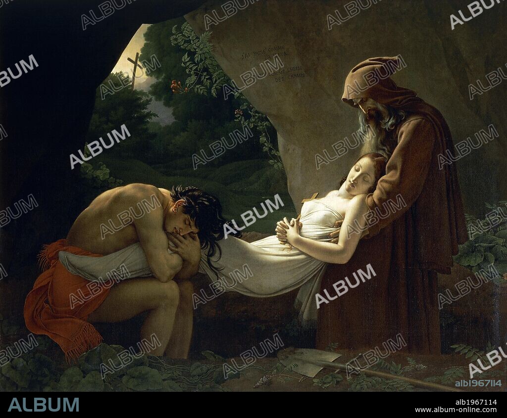 Atala's Funeral or Burial of Atala, 1799, by Anne-Louis Girodet de Roucy-Trioson (1767-1824), oil on canvas, 207x267 cm.