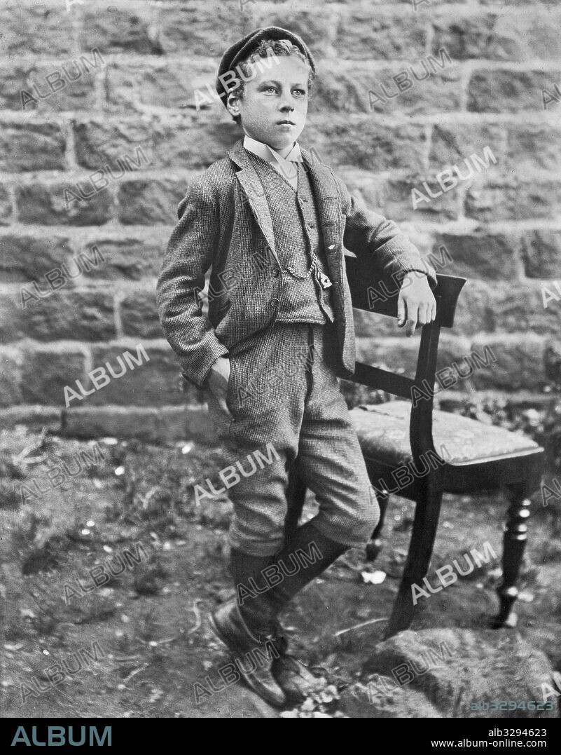 A Young Boy Wearing A Knickerbocker Suit. c1904.