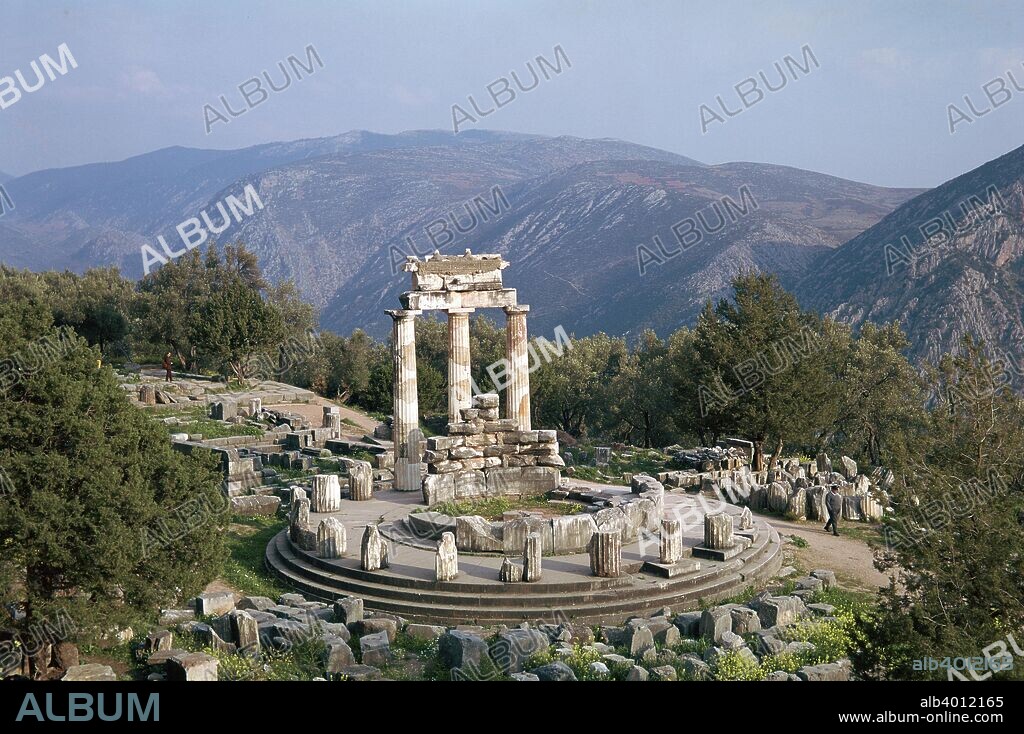 The Tholos of Athena at Delphi, her temple within the sanctuary, 4th century BC.