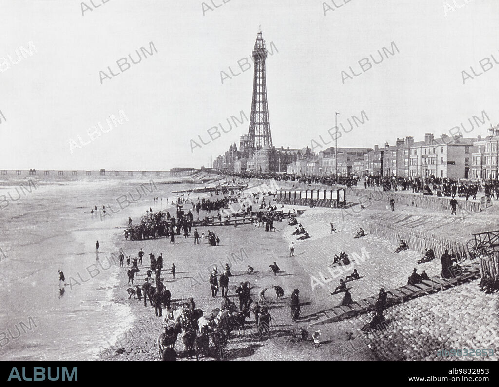 New Brighton, Wallasey, Merseyside, England, showing the fort and the lighthouse in the 19th century. From Around The Coast, An Album of Pictures from Photographs of the Chief Seaside Places of Interest in Great Britain and Ireland published London, 1895, by George Newnes Limited.