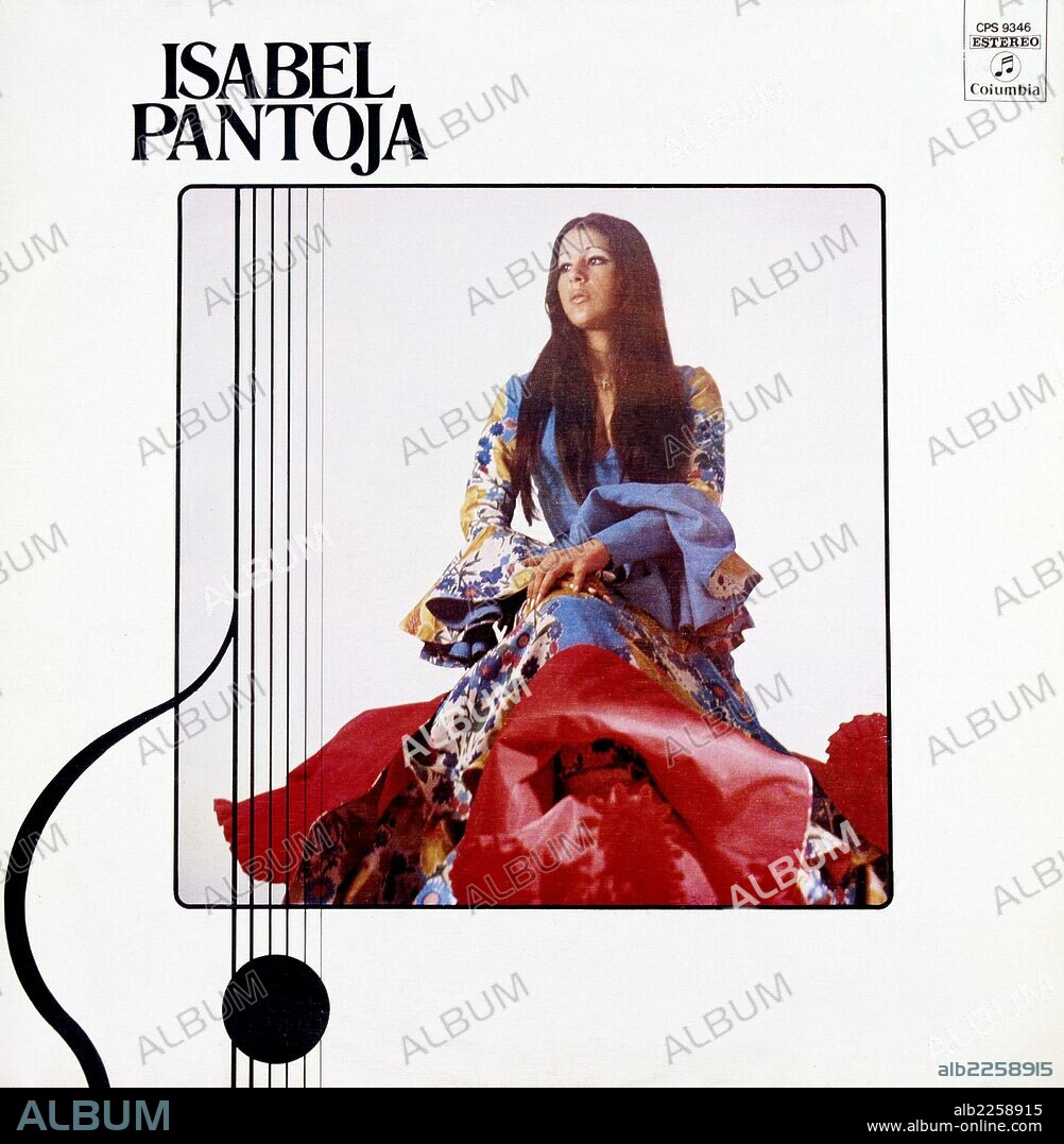 PANTOJA , ISABEL. MARIA ISABEL PANTOJA MARTIN. CANTANTE ESPAÑOLA.SEVILLA. PORTADA DE DISCO " FUE POR TU VOZ " 1974.