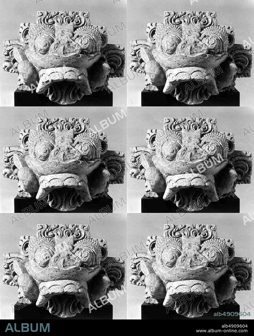 Fragment of a Dragon Head, Indonesia (Java), 8th9th century, Indonesia (Java), Stone, 9 3/16 x 11 7/8 in. (23.3 x 30.2 cm), Sculpture.