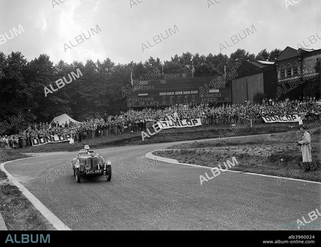 Singer Le Mans.  1935 972 cc. Vehicle Reg. No.  AVC484.  Event Entry No: 1. Driver: Jones, A.W. Finished: 3rd. Place: Crystal Palace Race Meeting. Date: 26.8.39.