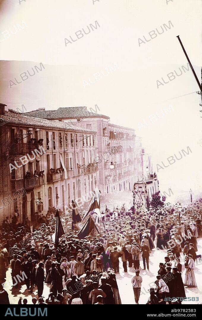25 febrero 1907. Canalejas en Alcoy. La calle de Anselmo Aracil, A la Llegada del ilustre presidente del congreso.