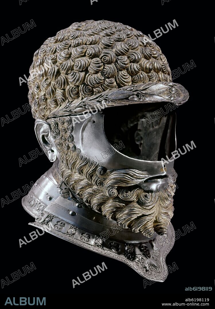 FILIPPO NEGROLI. CASCO O CELADA DE PASEO DE CARLOS V - SIGLO XVI - INV.D1.
