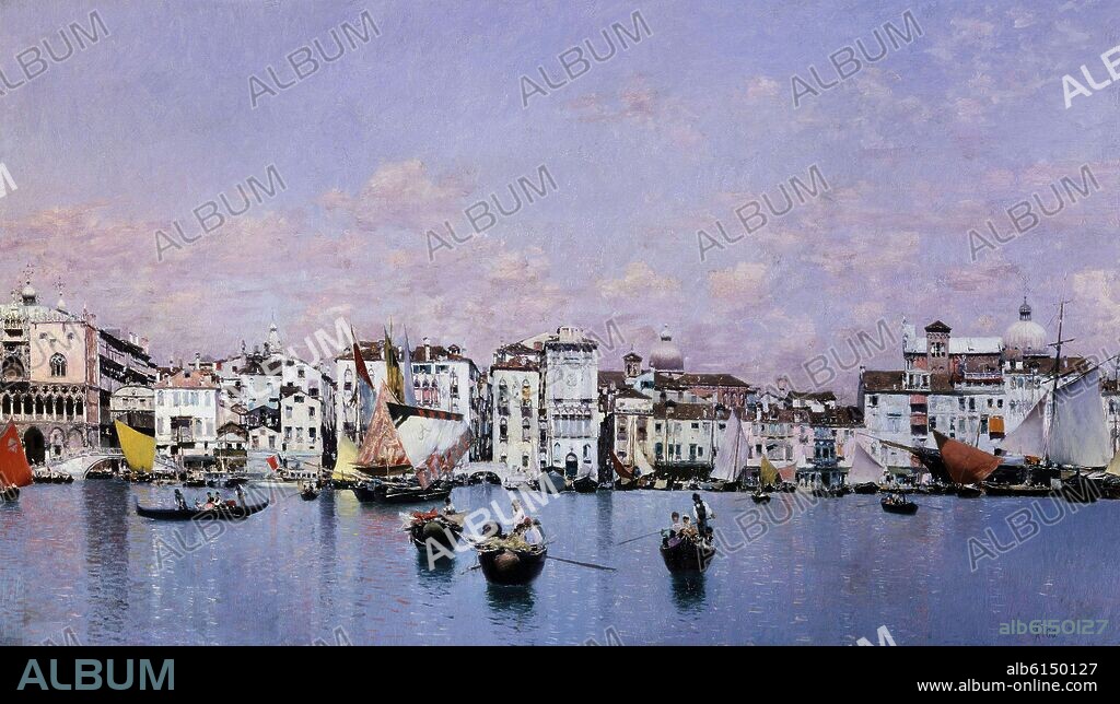 MARTIN RICO Y ORTEGA (1833-1908). VISTA DE VENECIA  L. 0,41x0,71  N CASON 2625.