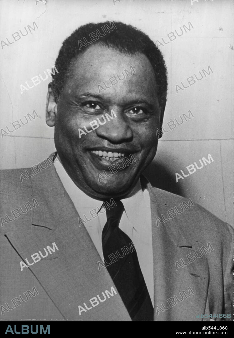 Paul Robeson, American Singer and Actor. January 1, 1954. (Photo by Camera Press).