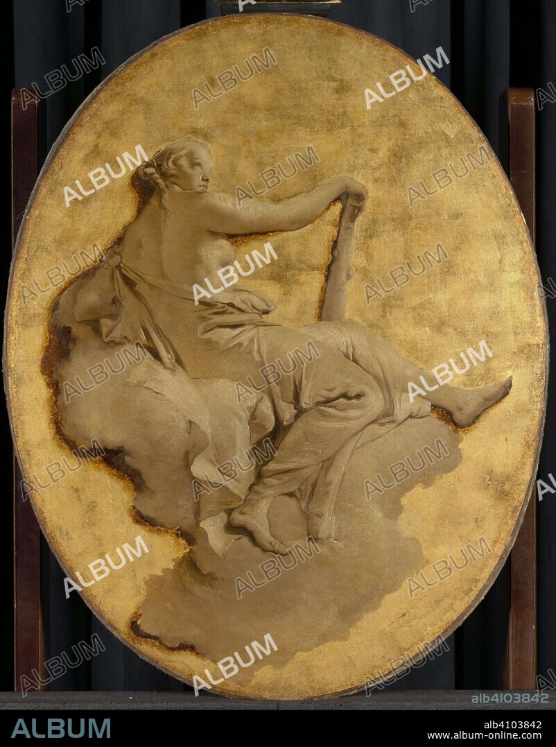 GIOVANNI BATTISTA TIEPOLO. Allegorical Figure of a Woman with a Club (Fortitude?). Allegorische vrouwenfiguur met een knots (wellicht Kracht). Dating: c. 1740 - 1750. Measurements: h 81 cm × w 65 cm.