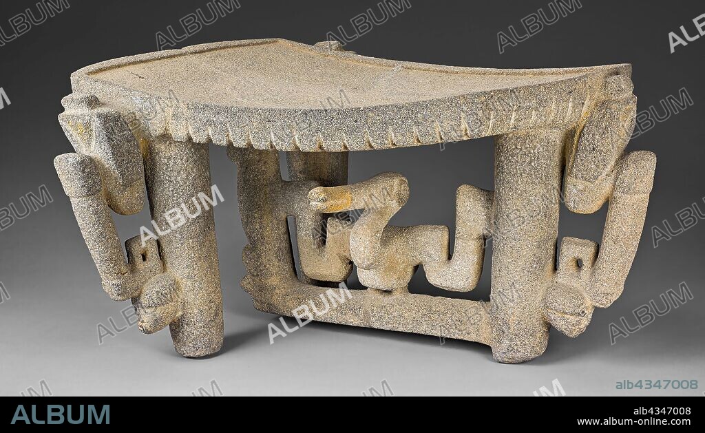 Ceremonial Grinding Table (Metate), A.D. 1/500, Nicoya, Nicoya, Guanacaste province, Costa Rica, Nicoya, Volcanic stone, 30.5 × 52.1 × 45.7 cm (12 × 20 1/2 × 18 in.).