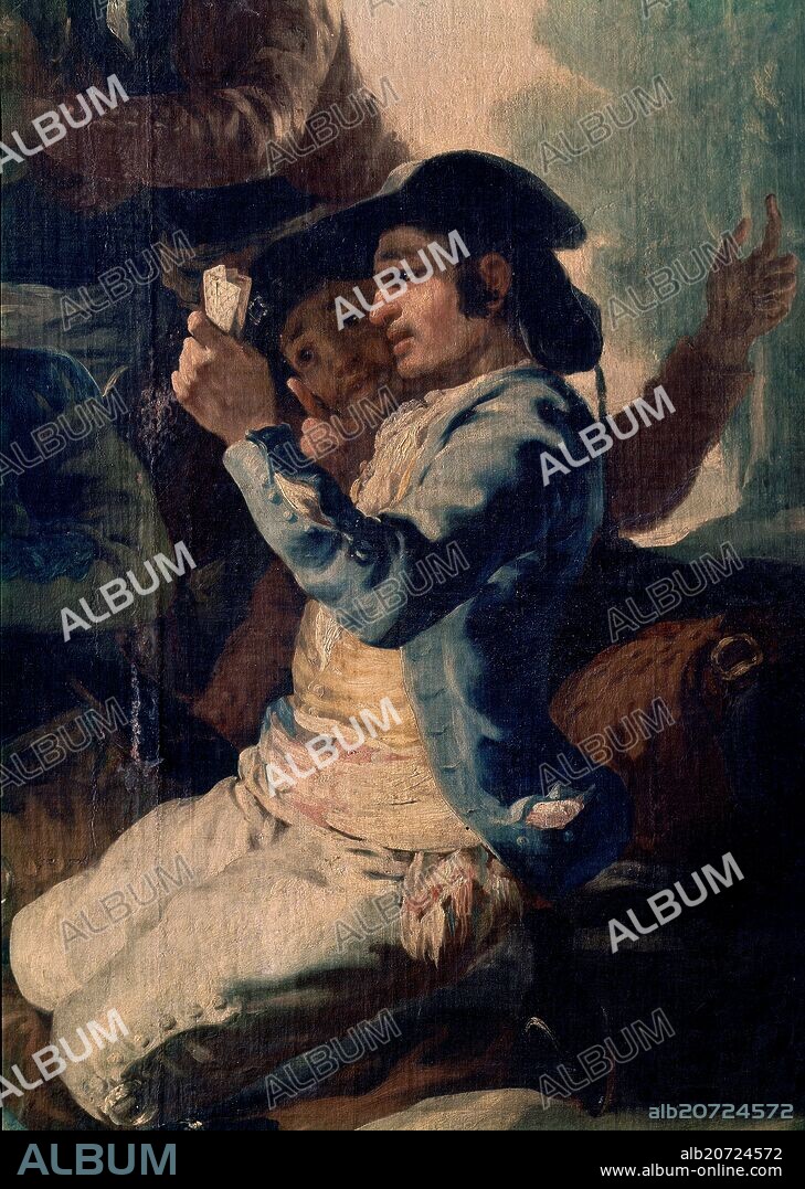 FRANCISCO DE GOYA. 'Card Players' (detail), 1777-1778, Oil on canvas, P00775.