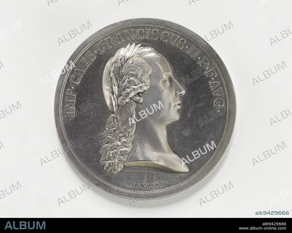 Franz II (1768-1835), Roman Emperor (1792-1806), Emperor of Austria (1804-1835), 1794, Würth, Johann Nepomuk, Medal Engraver, In 1794, Numismatics, Medal, Diameter: 6 cm, Weight (type dimension): 87.44 g.