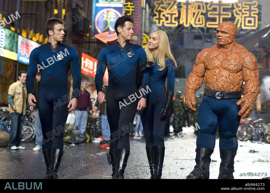 CHRIS EVANS, IOAN GRUFFUDD, JESSICA ALBA y MICHAEL CHIKLIS en LOS 4 FANTÁSTICOS Y SILVER SURFER, 2007 (4: RISE OF THE SILVER SURFER), dirigida por TIM STORY. Copyright 20TH CENTURY FOX / PERA, DIYAH.