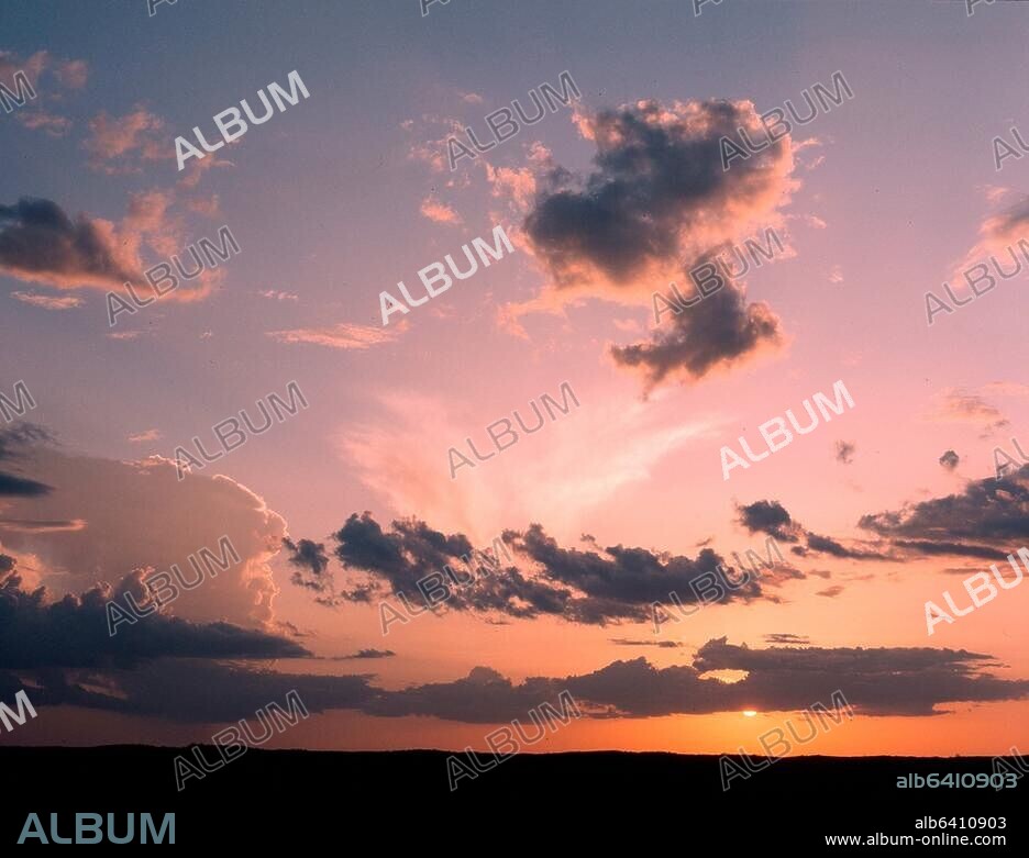 Sunset at Uxmal. Country of Origin: Mexico. Place of Origin: Yucatan.
