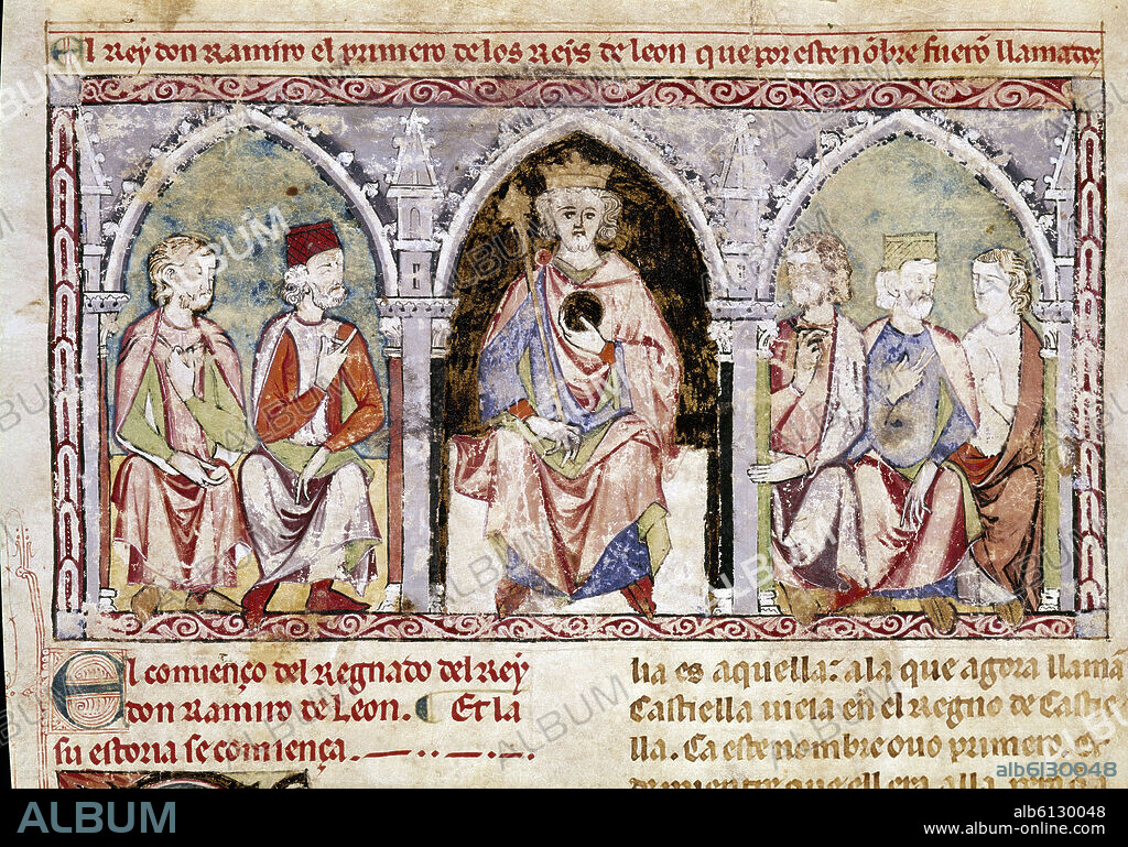 ALFONSO X DE CASTILLA EL SABIO. CRONICA DE ESPAÑA-REY RAMIRO I DE LEON.