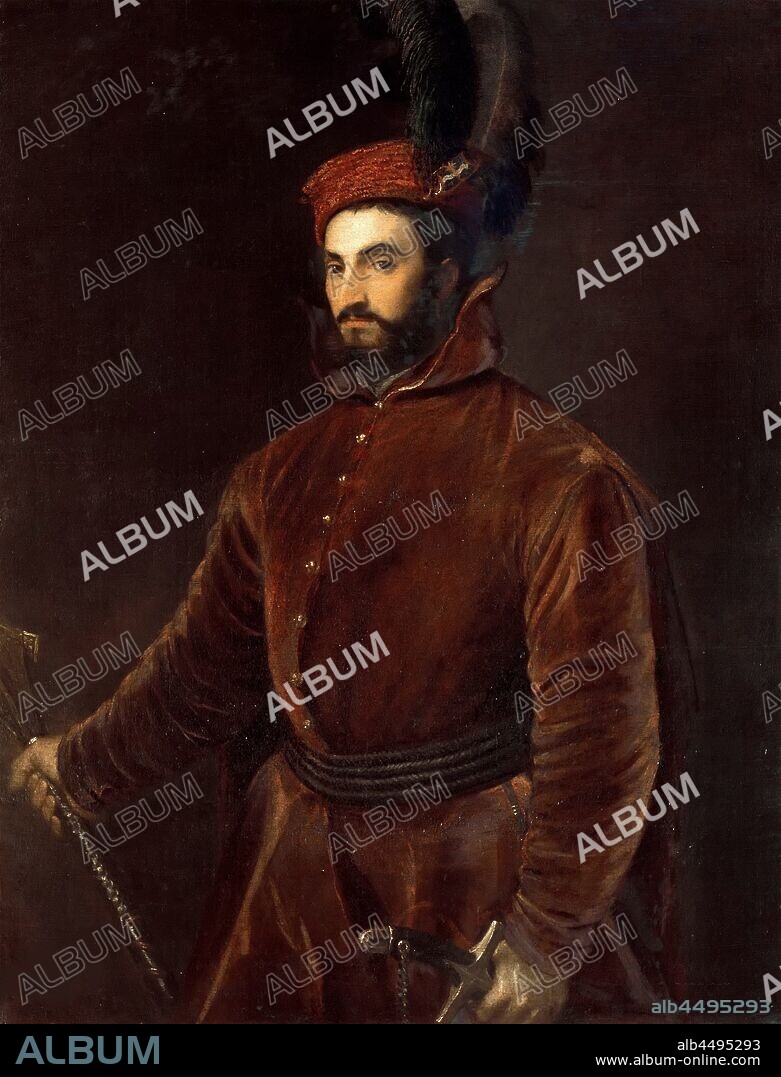 TIZIANO. Portrait of Ippolito de' Medici (1511-1535).