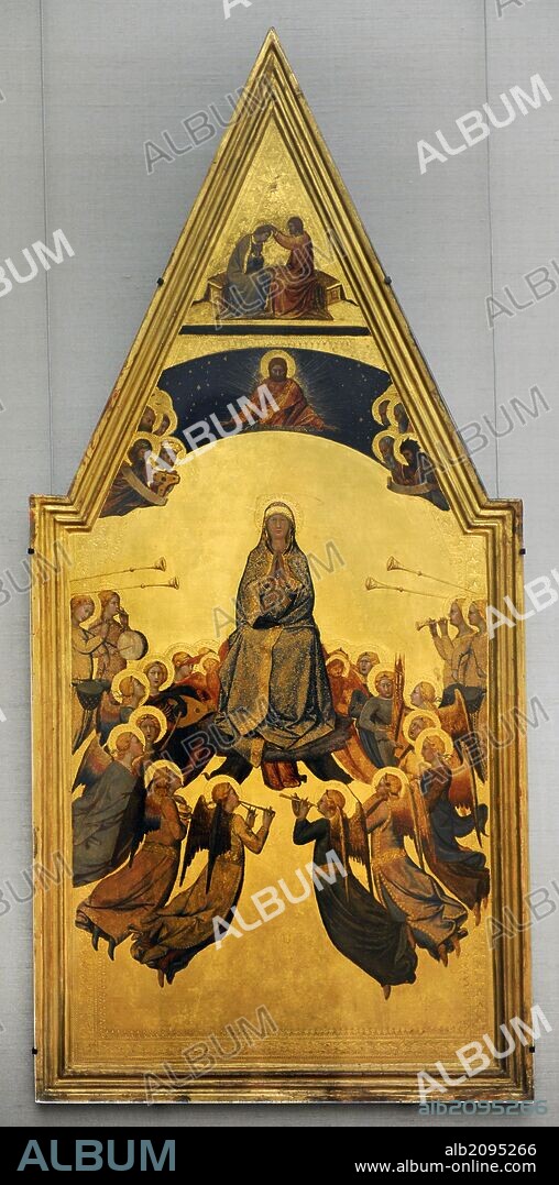Lippo Memmi (1291-1356). Italian painter from Siena. The Assumption of the Virgin, 1340. Alte Pinakothek. Munich. Germany.