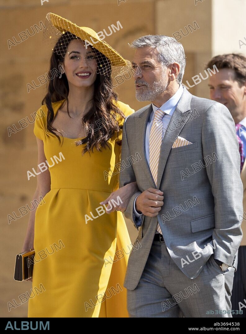 AMAL CLOONEY y GEORGE CLOONEY. May 19, 2018 - Windsor, England, United Kingdom - 5/19/18.The royal wedding ceremony of Prince Harry The Duke of Sussex and Meghan Markle The Duchess of Sussex held at St. George''s Chapel on the grounds of Windsor Castle on May 19th, 2018. Members of The Royal Family included Prince William The Duke of Cambridge, Princess Catherine The Duchess of Cambridge, Queen Elizabeth II, Prince Philip The Duke of Edinburgh, Prince Charles of Wales, Duchess Camilla, Princess Charlotte, Sarah Ferguson The Duchess of York and Prince Andrew The Duke of York. Guests included mother of the bride Doria Ragland, Pippa Middleton Matthews, George and Amal Clooney, David and Victoria Beckham, Sir Elton John and David Furnish, Priyanka Chopra, Serena Williams, James Corden and Idris Elba..(Windsor, England, UK. 19/05/2018