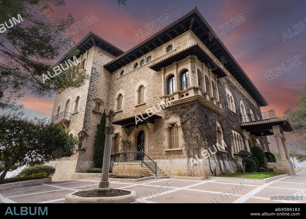 Marivent Palace, summer residence of the Spanish royal family, Cala Mayor, Palma, Majorca, Balearic Islands, Spain.