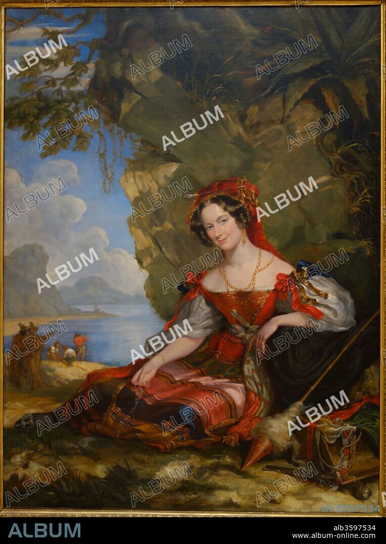 SIR GEORGE HAYTER. Portrait of Lady Catherine Caroline Montagu (1808-1834), wife of Count Alexandre Joseph Colonna-Walewski.