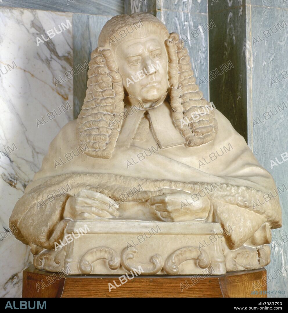 Portrait bust of Lord Brampton, British judge, c late 19th century. Sir Henry Hawkins, 1st Baron Brampton, became a High Court judge in 1876. He was raised to the peerage in 1899, a year after he retired from the bench.