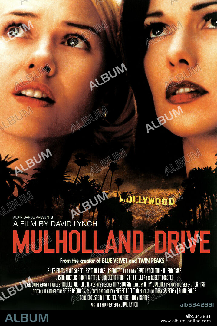 Poster de MULHOLLAND DRIVE, 2001 (MULHOLLAND DR.), dirigida por DAVID LYNCH. Copyright THE PICTURE FACTORY ASYMMETRICAL PRODUCTIONS/IMAGINE TELEVIS.