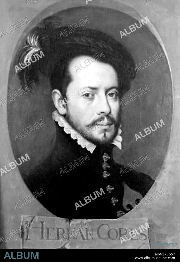 ANÓNIMO. HERNAN CORTES 1485/1547-CONQUISTADOR ESPAÑOL DE MEXICO.