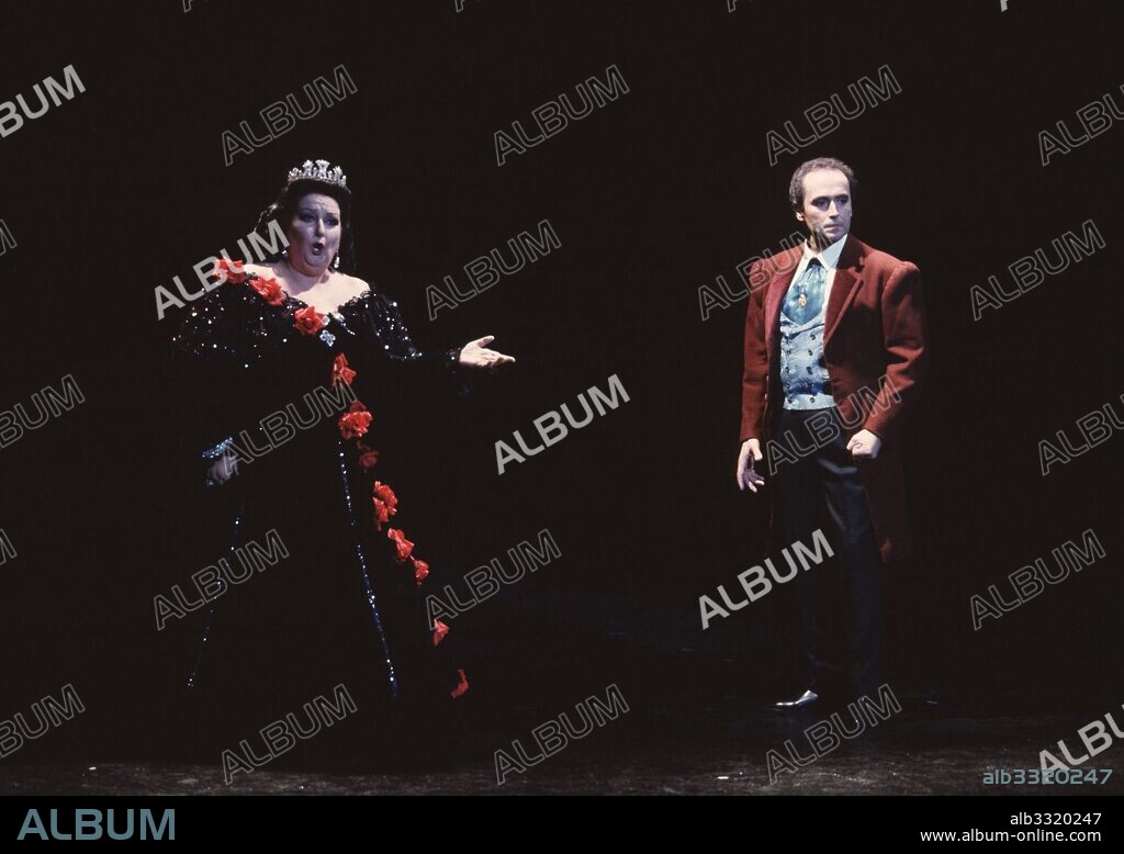 CABALLE , MONTSERRAT SOPRANO ESPAÑOLA . BARCELONA 1933 - ACTUACION EN MADRID JUNTO A JOSE CARRERAS.