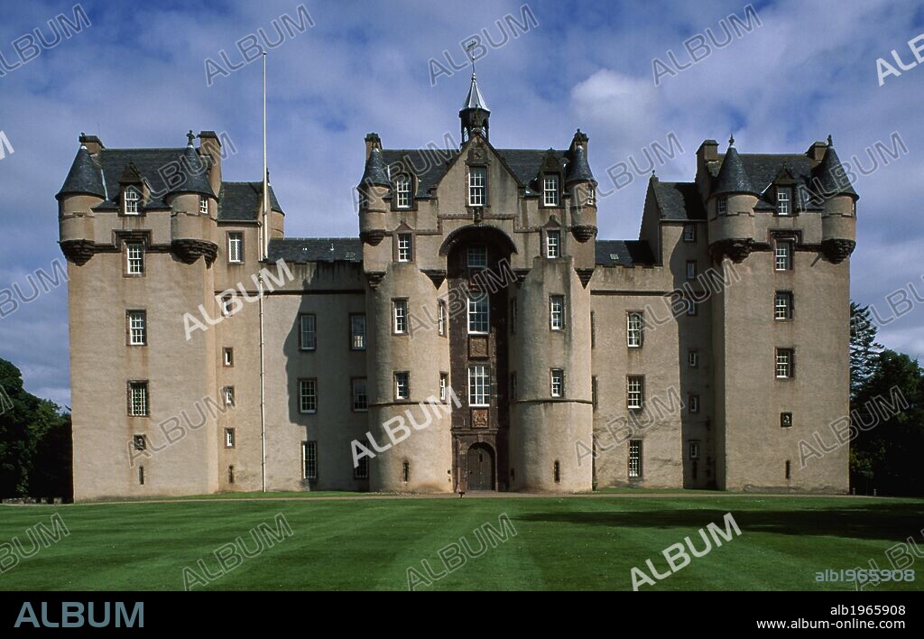 Facade of Fyvie Castle, Aberdeenshire. Scotland, 13th-19th century.