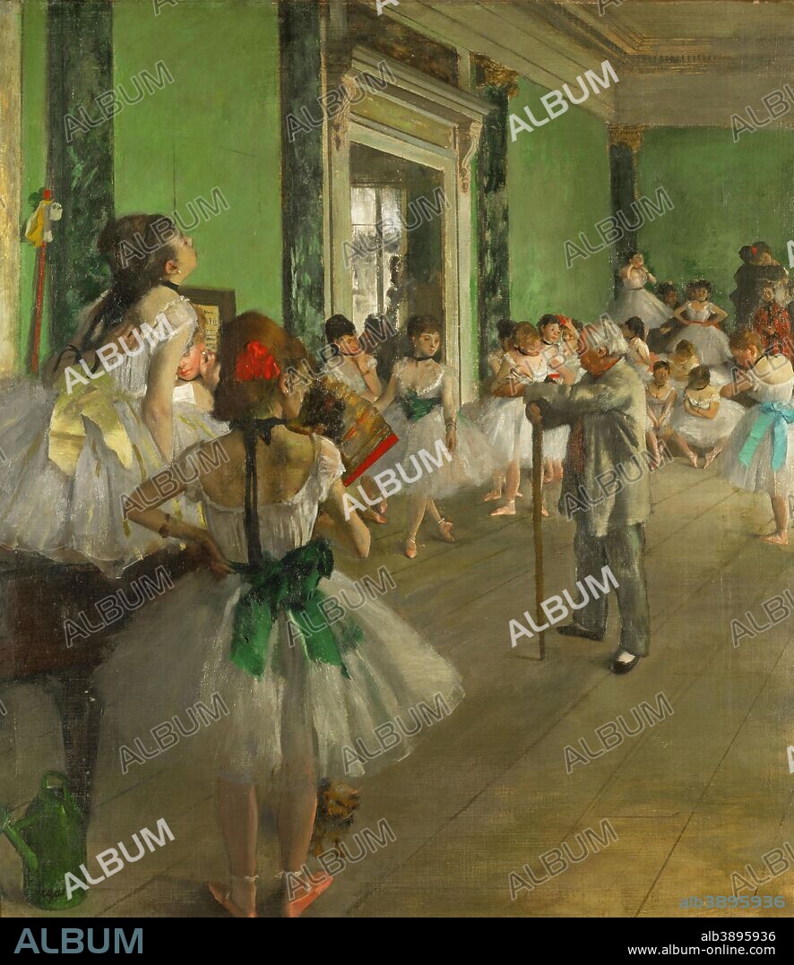 EDGAR DEGAS. La Classe de danse The Ballet Class. Date/Period: 1871 - 1874. Painting. Oil on canvas. Height: 850 mm (33.46 in); Width: 750 mm (29.52 in).