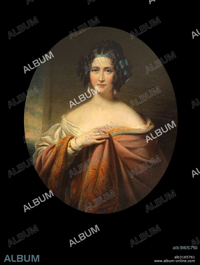 Portrait of Mary Anne Disraeli, 1st Viscountess Beaconsfield (1792-1872) a British peeress and society figure, the wife of Prime Minister Benjamin Disraeli.