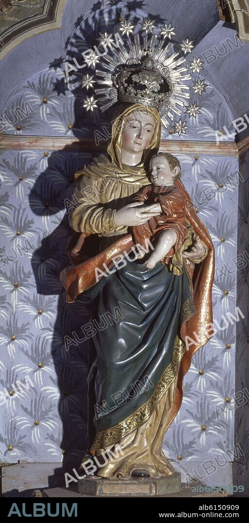 IMAGEN DE LA VIRGEN DE NUESTRA SEÑORA DE LA SALUD - RENACIMIENTO ESPAÑOL.
