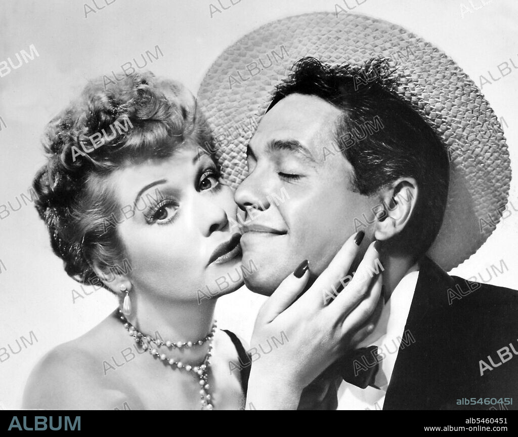 DESI ARNAZ and LUCILLE BALL in I LOVE LUCY, 1951. Copyright CBS-TV.