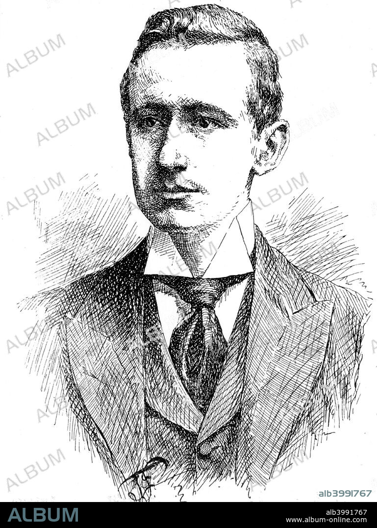Guglielmo Marconi, Italian physicist and inventor and pioneer of wireless telegraphy, 1906. Marconi (1874-1937) discovered a way in which waves could be used to send messages from one place to another without wires or cables. Having read about Heinrich Hertz's work with electromagnetic waves, he began experiments of his own, and in 1894 successfully sounded a buzzer 9 metres away from where he stood. In 1902 Marconi sent a radio signal across the Atlantic in Morse code. Five years later, a Canadian scientist, Reginald Fessenden, transmitted a human voice by radio for the first time. Marconi's inventiveness and business skills made radio communication a practical proposition. He developed short-wave radio equipment, and established a worldwide radio telegraph network for the British government. In 1909 Marconi was awarded the Nobel Prize for Physics. From A travers l'Electricite by Georges Dary. (Paris, c1906).