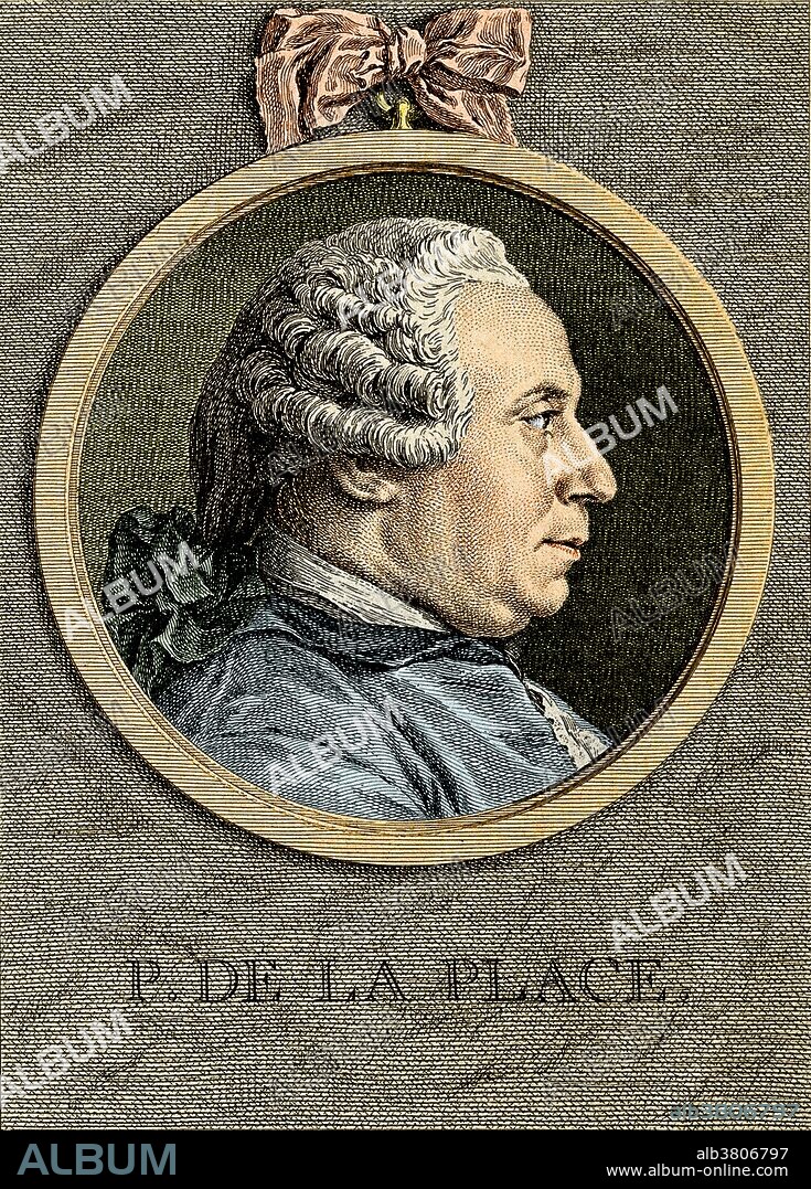 Pierre-Simon, marquis de Laplace (March 23, 1749 - March 5, 1827) was a French mathematician and astronomer whose work was pivotal to the development of mathematical astronomy and statistics. He formulated Laplace's equation, and pioneered the Laplace transform which appears in many branches of mathematical physics. The Laplacian differential operator, widely used in mathematics, is also named after him. He is better known as a talented mathematician and he used these skills in astronomy. Between 1799 and 1825 Laplace published his most important work, Celestial Mechanics. The book aimed to improve the understanding of the motions in the solar system by studying the gravitational perturbations between the sun and the planets. He also proposed that the solar system was formed from a rotating disk of gas and was one of the first scientists to postulate the existence of black holes and the notion of gravitational collapse. Laplace is remembered as one of the greatest scientists of all time. Sometimes referred to as the French Newton or Newton of France. Born a Catholic, Laplace appears for most of his life to have veered between deism and atheism. He died in 1827 at the age of 77. His brain was removed by his physician, Francois Magendie, and kept for many years, eventually being displayed in a roving anatomical museum in Britain. It was reportedly smaller than the average brain. His name is one of the 72 names inscribed on the Eiffel Tower.