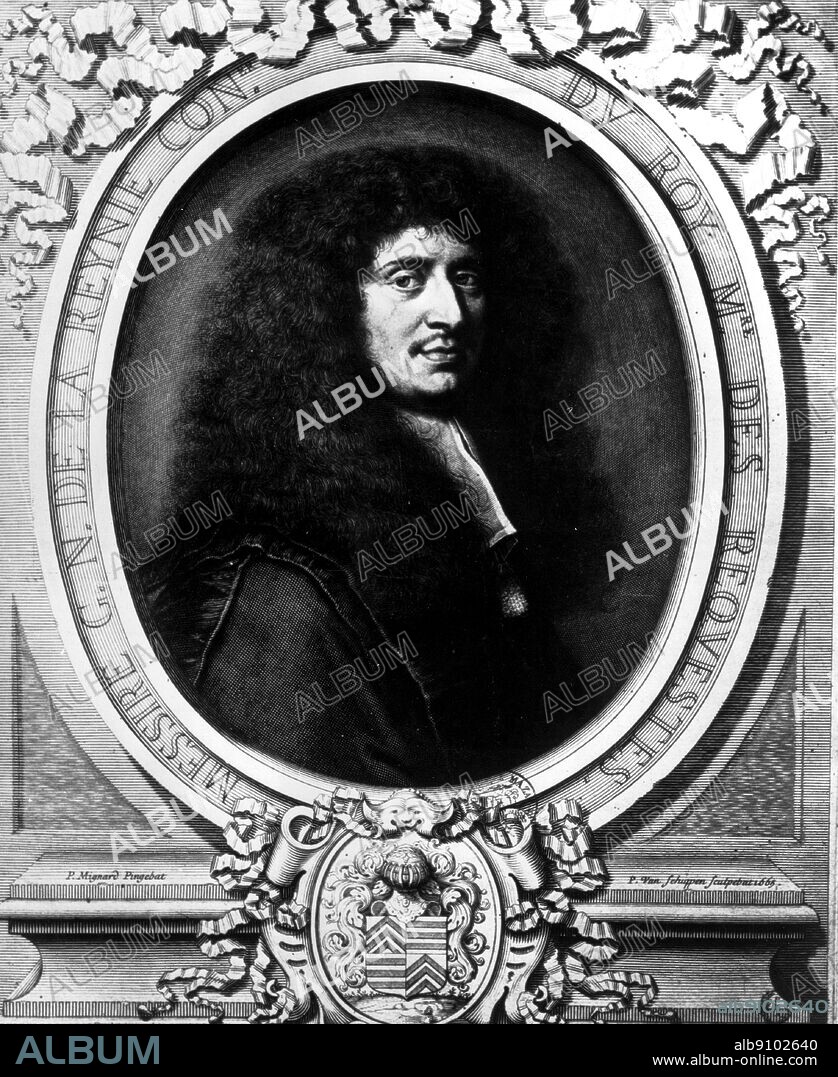 Gabriel Nicolas de La Reynie (1625-1709), the first general lieutenant of the police force of Paris. Engraving by Jacob van Schuppen (Austrian Baroque Era painter), (1670-1751). after Mignard. The Sun King by Nancy Mitford, page 85.