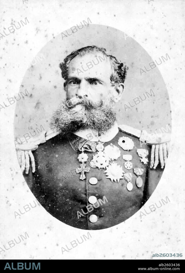 Marshal Manuel Deodoro da Fonseca (1827 – 1892) first president of the Republic of Brazil after heading a military coup that deposed Emperor Pedro II in 1889.