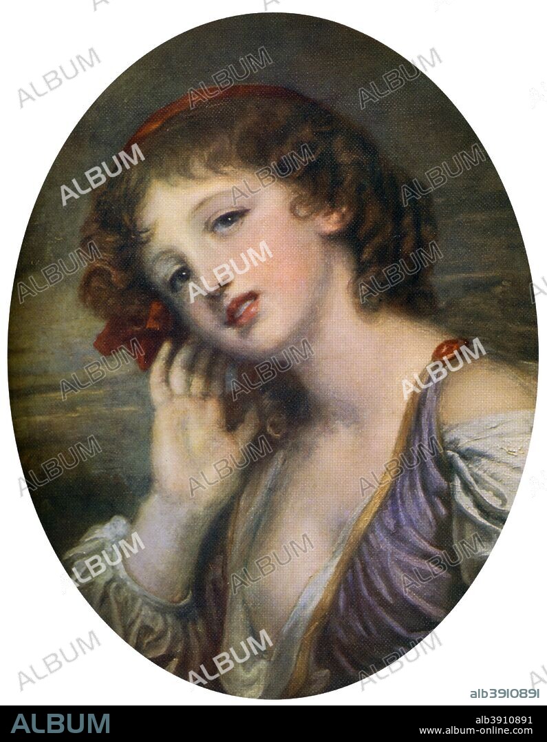 'The Listening Girl', 18th century, (1912). A colour print from Famous Paintings with an introduction by Gilbert Chesterton, (Cassell and Company, London, New York, Toronto, 1912).