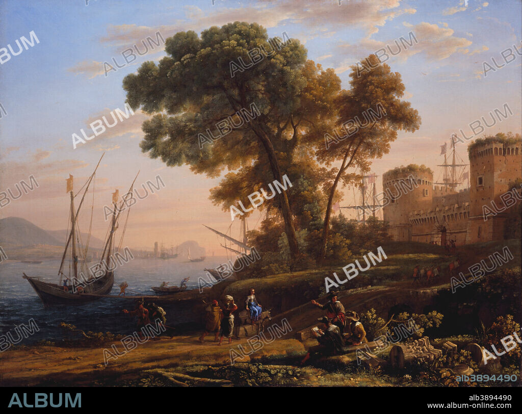 CLAUDE LORRAIN. An Artist Studying from Nature. Date/Period: 1639. Painting. Width: 101 cm. Height: 78.1 cm.