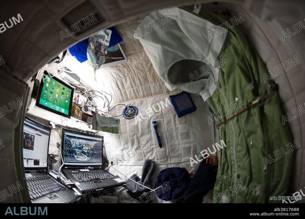 NASA astronaut Scott Kelly on the International Space Station shows off his personal living quarters in space. Scott tweeted this image out with the comment: " My #bedroom aboard #ISS. All the comforts of #home. Well, most of them. #YearInSpace". Scott Joseph Kelly (born February 21, 1964) is an American astronaut, engineer and a retired U.S. Navy Captain. A veteran of three previous missions, Kelly was selected along with Mikhail Korniyenko in November 2012 for a special year-long mission to the International Space Station. Kelly commanded the International Space Station (ISS) on Expedition 26. He was Commander of the International Space Station on the one year mission until February 29, 2016, when he passed control to Timothy Kopra. In October 2015, he set the record for the total number of days spent in space by an American astronaut, 382. Kelly spent 340 consecutive days in space.