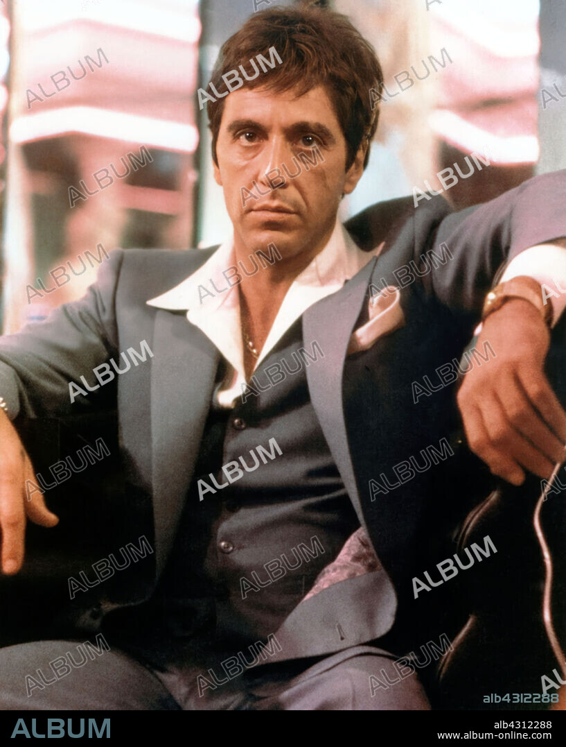 AL PACINO in SCARFACE, 1983, directed by BRIAN DE PALMA. Copyright UNIVERSAL PICTURES.