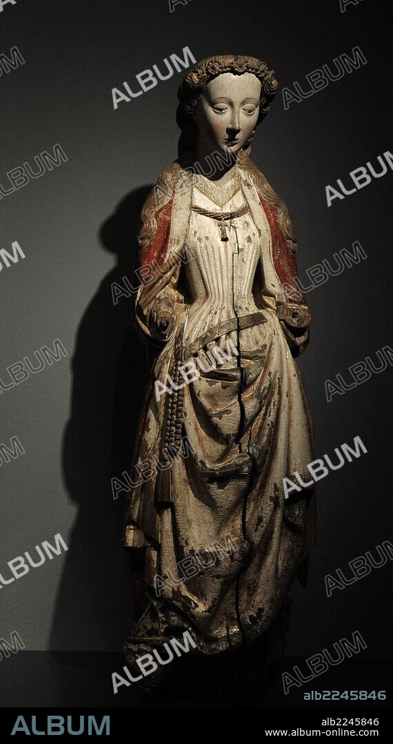 Master of the Statues of Koudewater (active c. 1460-1480). Saint Catherine of Alexandria, c. 1470. Rijksmuseum. Amsterdam. Holland.