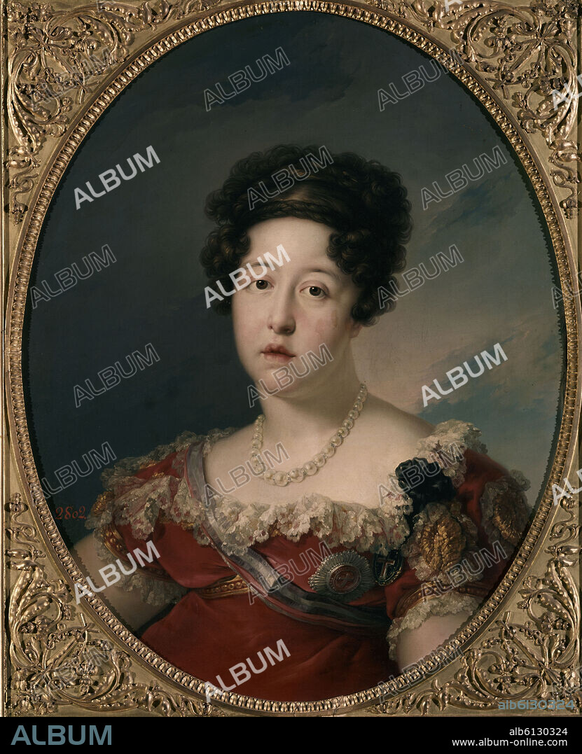 VICENTE LOPEZ PORTAÑA. 'Maria Isabel of Braganza, Queen of Spain', ca. 1816, Oil on canvas, 70 cm x 59 cm, P00869.