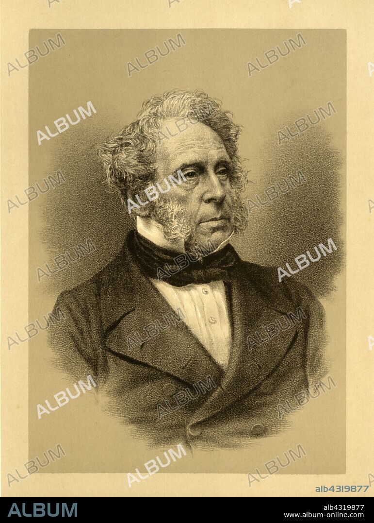 WATKINS. 'Henry John Temple, 3rd Viscount Palmerston. Premier 1855-1858 and 1859-1865', c1850, (c1880). Henry John Temple (1784-1865) British statesman who served twice as Prime Minister and dominated British foreign policy from1830 to 1865, when Britain was at the height of imperial power. [Blackie & Son, London, Glasgow & Edinburgh].