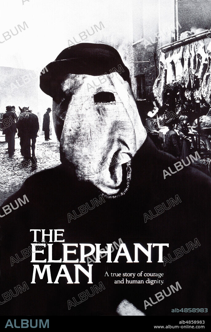 Poster de EL HOMBRE ELEFANTE, 1980 (THE ELEPHANT MAN), dirigida por DAVID LYNCH. Copyright PARAMOUNT PICTURES.