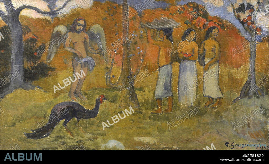 ARTE SIGLO XIX. FRANCIA. PAUL GAUGUIN (París,1848-Atuona, Islas Marquesas,1903). Pintor postimpresionista francés. El Juicio de Paris,1902. Galería Nacional de Praga. República Checa.