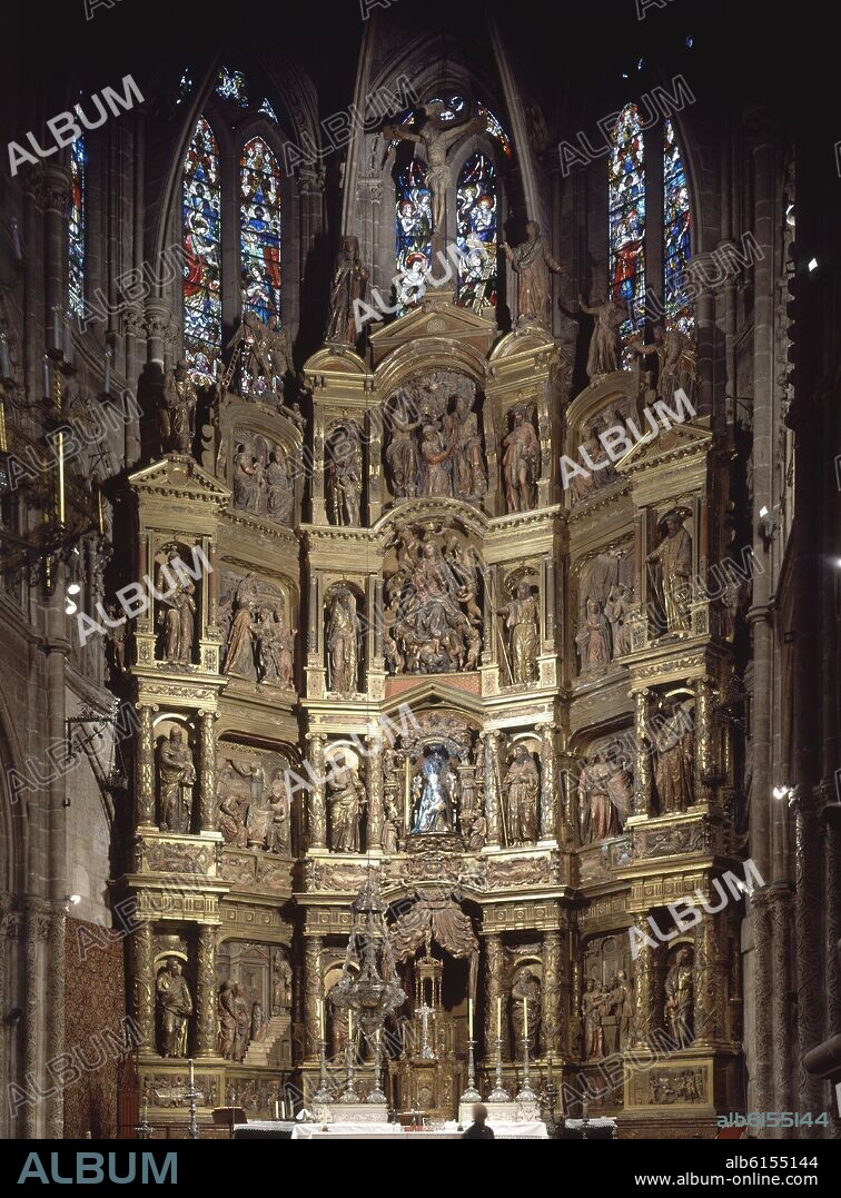 HAYA HERMANOS DE LA. RETABLO MAYOR - 1562/1580 - DORADO Y ESTOFADO EN 1593 - RENACIMIENTO ESPAÑOL.